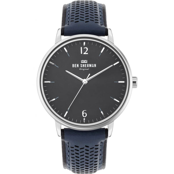 Blue Leather Dress Watch