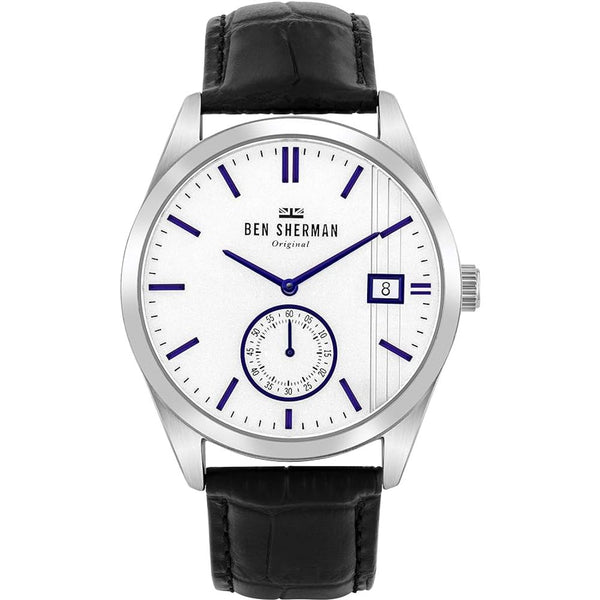 Black Leather Dress Watch
