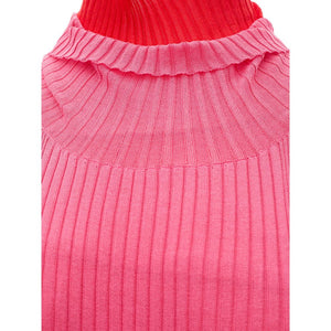 Pink Cotton Casual Dress