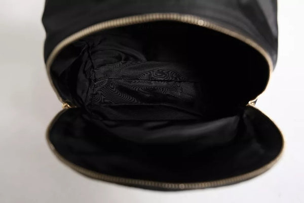 Black Nylon #DGFAMILY VULCANO Embellished Backpack Bag