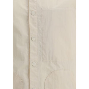 Beige Polyester Jackets And Coat