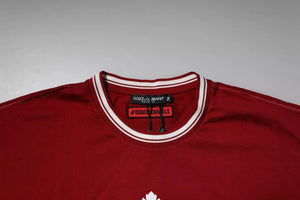 Red Logo Crown Cotton Crew Neck T-shirt