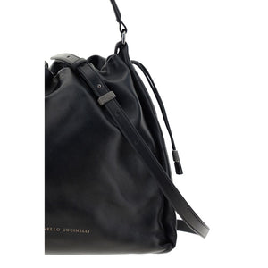 Black Calf Leather Bos Taurus Shoulder Bag