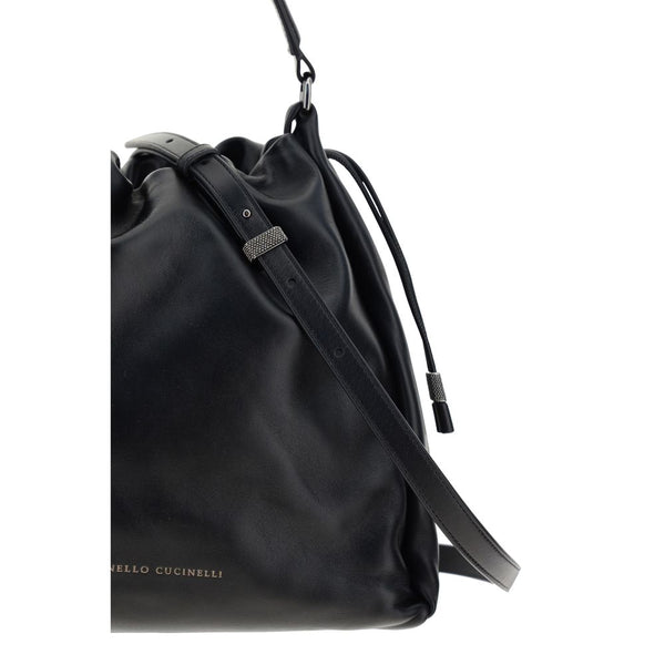 Black Calf Leather Bos Taurus Shoulder Bag