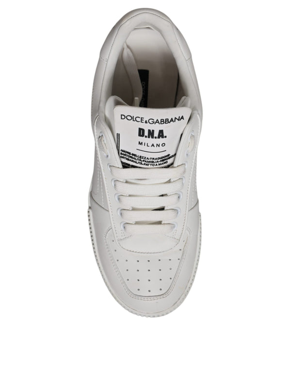 White Miami Leather Low Top Sneakers Shoes