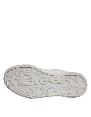 White Miami Leather Low Top Sneakers Shoes