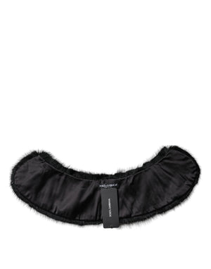 Black Fur Shawl Neck Wrap Cover Collar Scarf