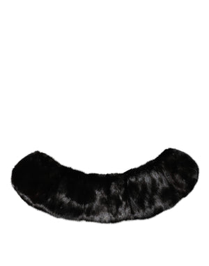 Black Fur Shawl Neck Wrap Cover Collar Scarf