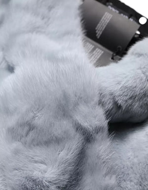 Powder Blue Mink Fur Neck Warmer Scarf