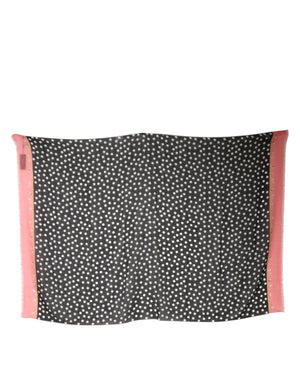 Black White Polka Dots Fringes Wrap Scarf