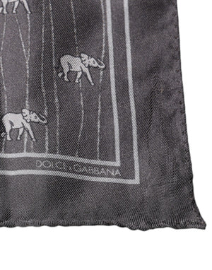 Brown Elephant Fantasy Handkerchief Scarf
