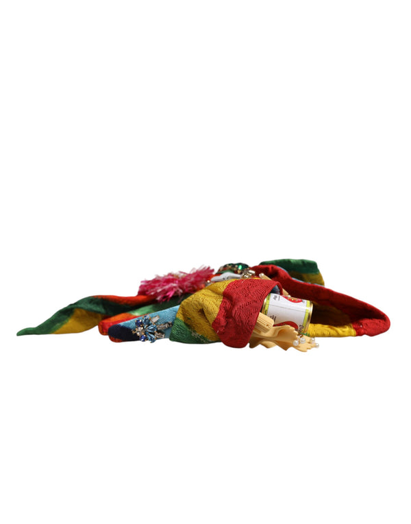 Multicolor Floral Crystal Embellished Diadem Headband