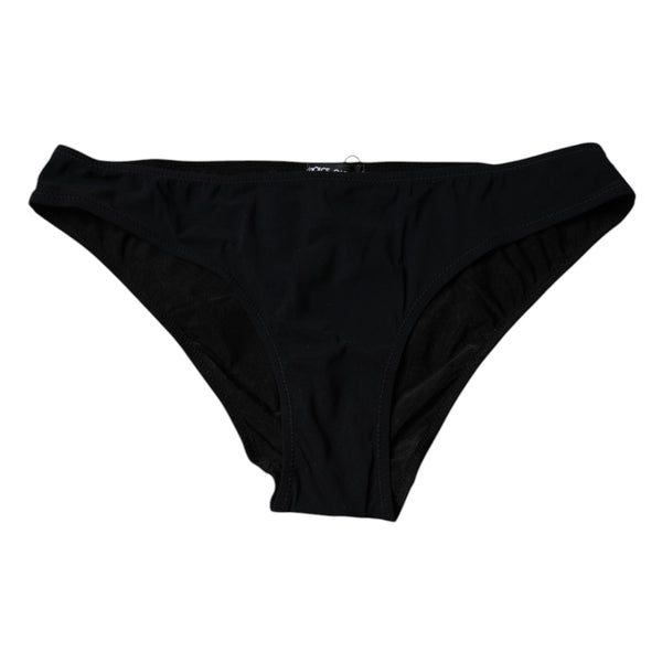 Black Nylon Stretch Mid Waist Panty Underwear