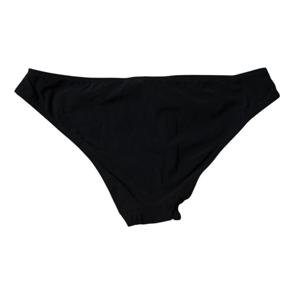 Black Nylon Stretch Mid Waist Panty Underwear