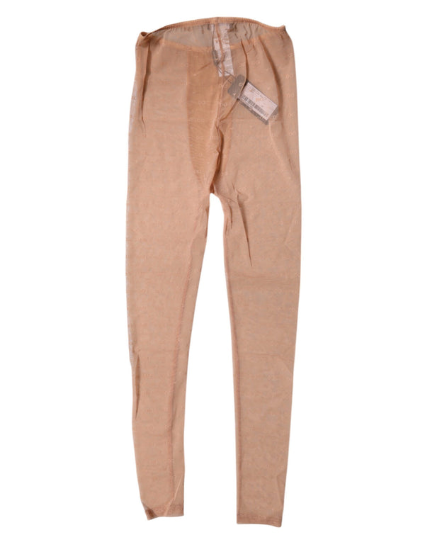 Nude Beige Logo Lace Lingerie Pants Underwear