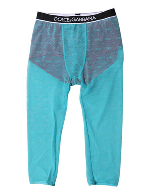 Blue Fuchsia Logo Lingerie Cropped Underwear