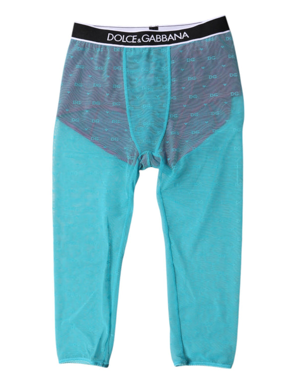 Blue Fuchsia Logo Lingerie Cropped Underwear