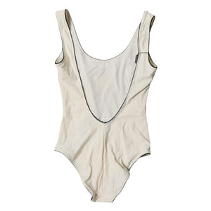 White Black Logo One Piece Beachwear Swimwear