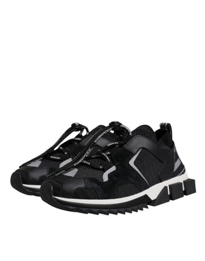 Black Mesh Sorrento Trekking Sneakers Shoes