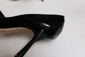 Black Patent Leather High Heels Pumps Shoes