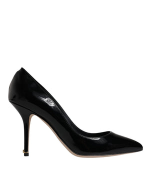 Black Patent Leather High Heels Pumps Shoes