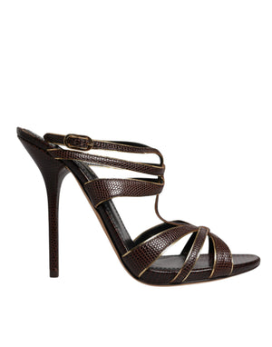 Bordeaux Ankle Strap Heels Sandals Shoes