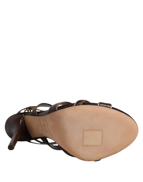 Bordeaux Ankle Strap Heels Sandals Shoes