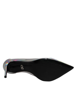Multicolor Iridescent Pointed Toe Pumps Shoes