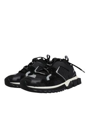 Black Mesh Sorrento Trekking Sneakers Shoes