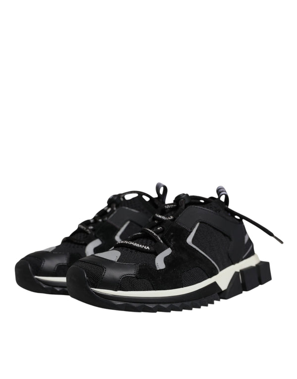 Black Mesh Sorrento Trekking Sneakers Shoes