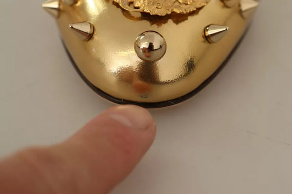 Gold Studs Vally Slingback Sandals Shoes