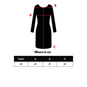 Black Wool Long Dress