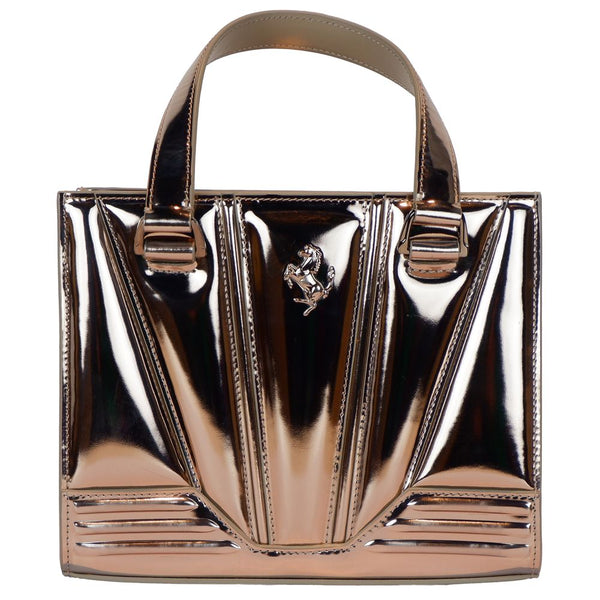 Gray Leather Handbag