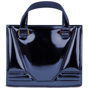 Blue Leather Handbag