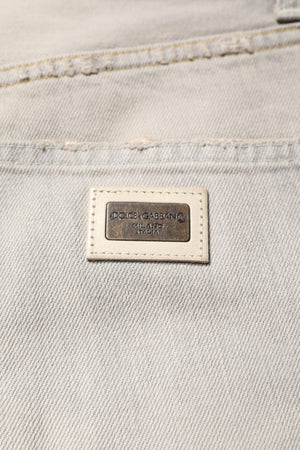 Light Gray Cotton Skinny Denim Jeans