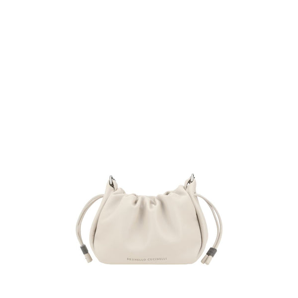 Beige Calf Leather Bos Taurus Shoulder Bag