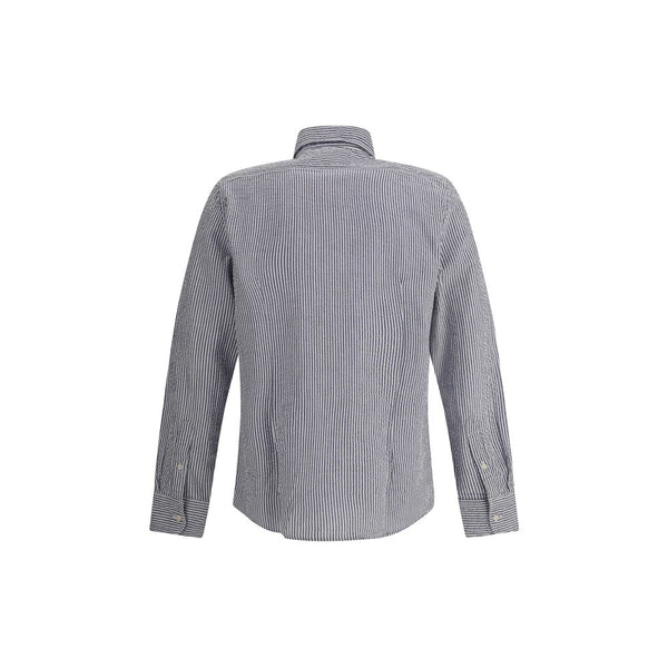 Blue Cotton Pattern Shirt