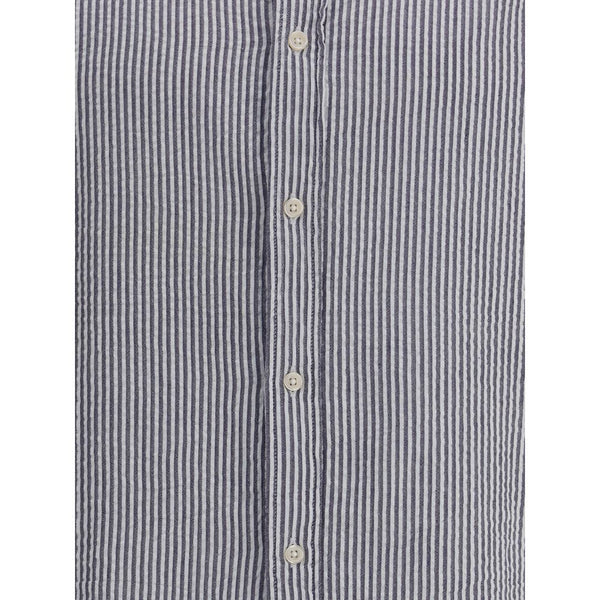 Blue Cotton Pattern Shirt