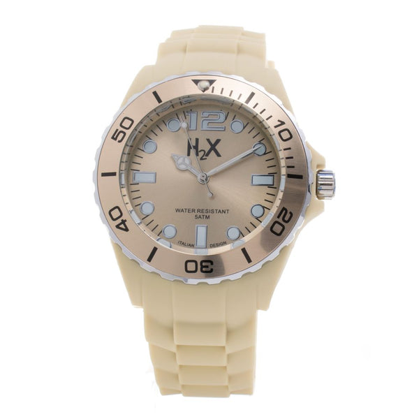 Beige Rubber Sport Watch