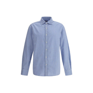 Blue Cotton Pattern Shirt
