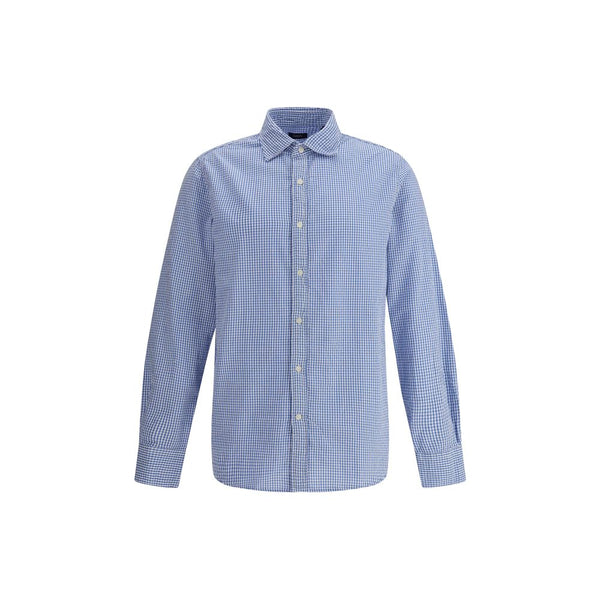 Blue Cotton Pattern Shirt