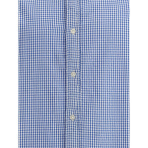 Blue Cotton Pattern Shirt