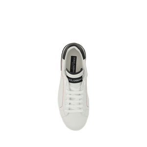 White Calf Leather Bos Taurus Low Top Sneakers