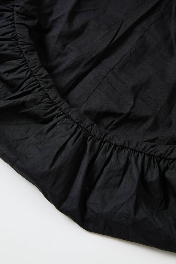 Woven Bubble High-Low Shirt