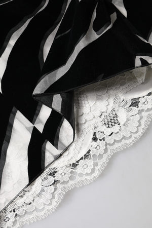 Black White Zebra A-line Sheath Mini Dress