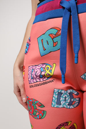 Pink Logo Monogram Jogger Sweatpants Pants