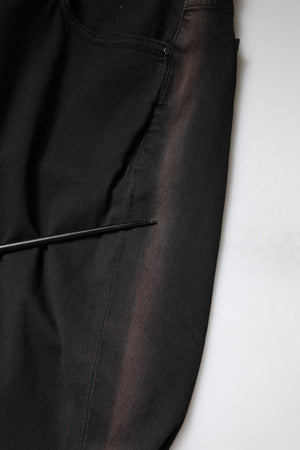 Black Cotton High Waist Skinny Denim Jeans