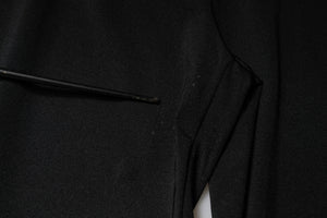 Black Nylon High Waist Slim Fit Pants