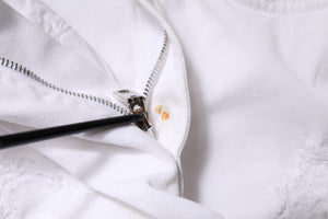 White Cotton High Waist Skinny Denim Jeans