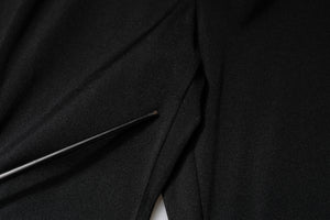 Black Nylon High Waist Slim Fit Pants